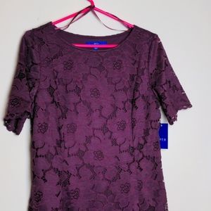 Floral Lace Short Sleeve Dress